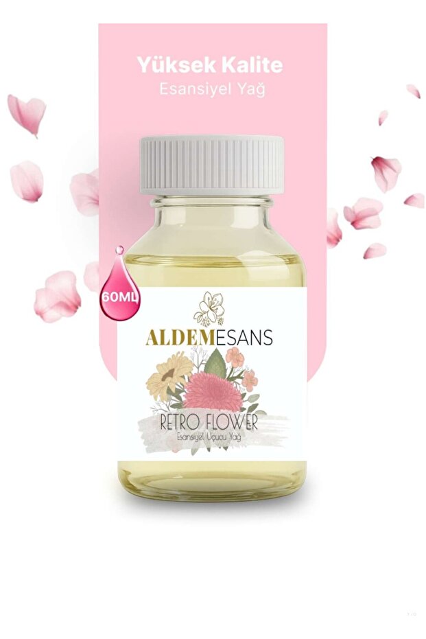 Retro Çiçekler Esansı Mum Sabun Oda Kokusu Workshop Esansı 60 ml - 1