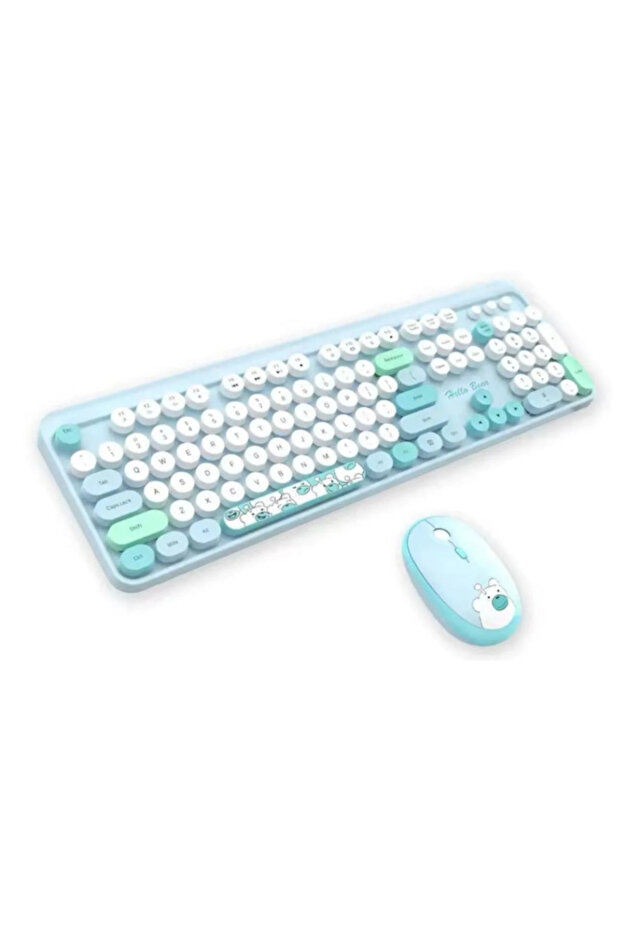 Hello Bear Model Bluetooth Kablosuz Klavye Mouse Set - 1