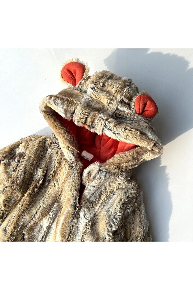 PELUŞLU KAPÜŞONLU TULUM - 4