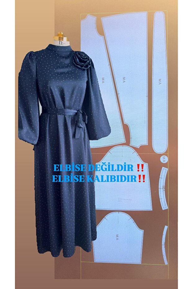 ELBİSE DIY KESİM DİKİM KALIBI DIR !!!!!!! 36-48 - 1