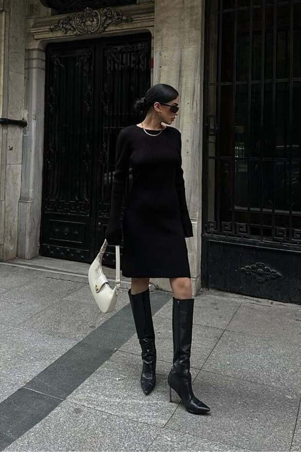 Brigita Sırt Dekolteli Triko Elbise 2532-01 R2-C-K4 - 6