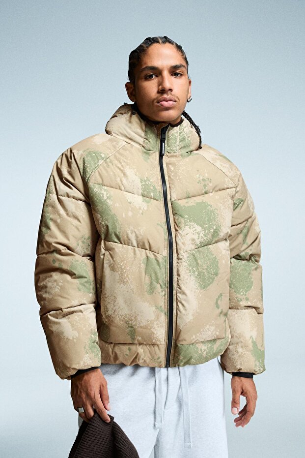 Kapüşonlu şişme ceket - 1