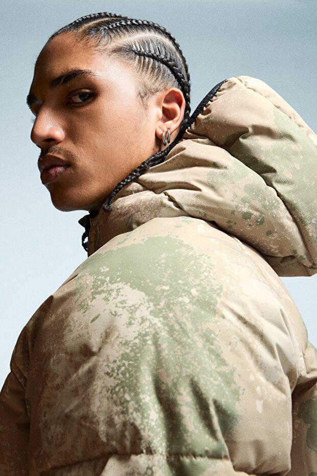 Kapüşonlu şişme ceket - 4