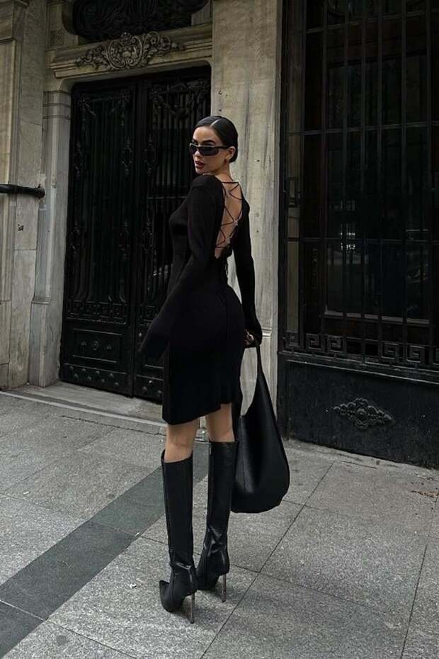 Brigita Sırt Dekolteli Triko Elbise 2532-01 R2-C-K4 - 8