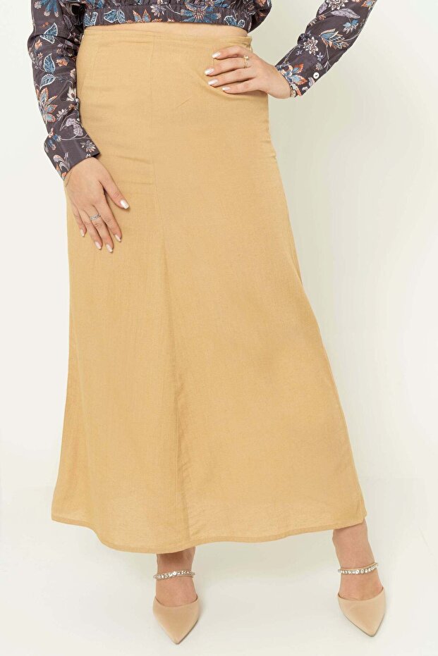 Solid Maxi Skirt - 1