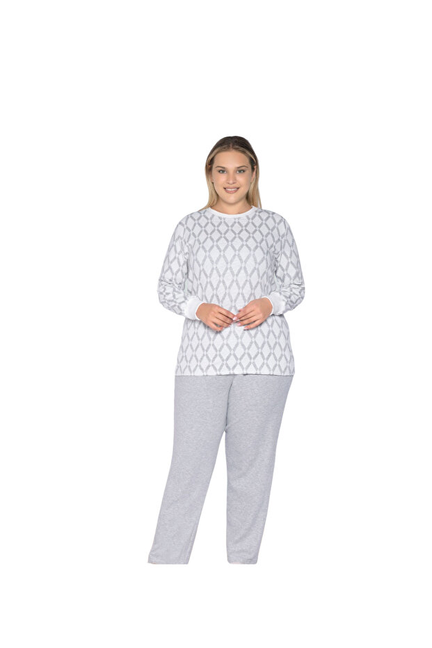 Plus Size Oversized Long Sleeve Winter Pajama Set Dowry B09-123