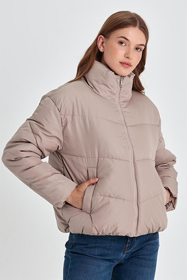 Lucia Şişme Mont - Bej - 2