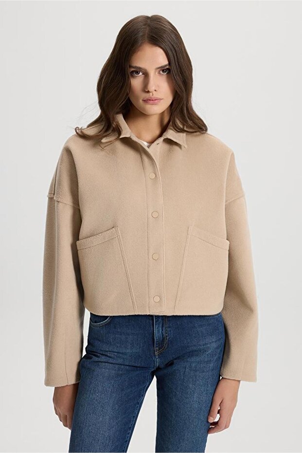 Kadın Lorena Kaşe Ceket - Taba - 1