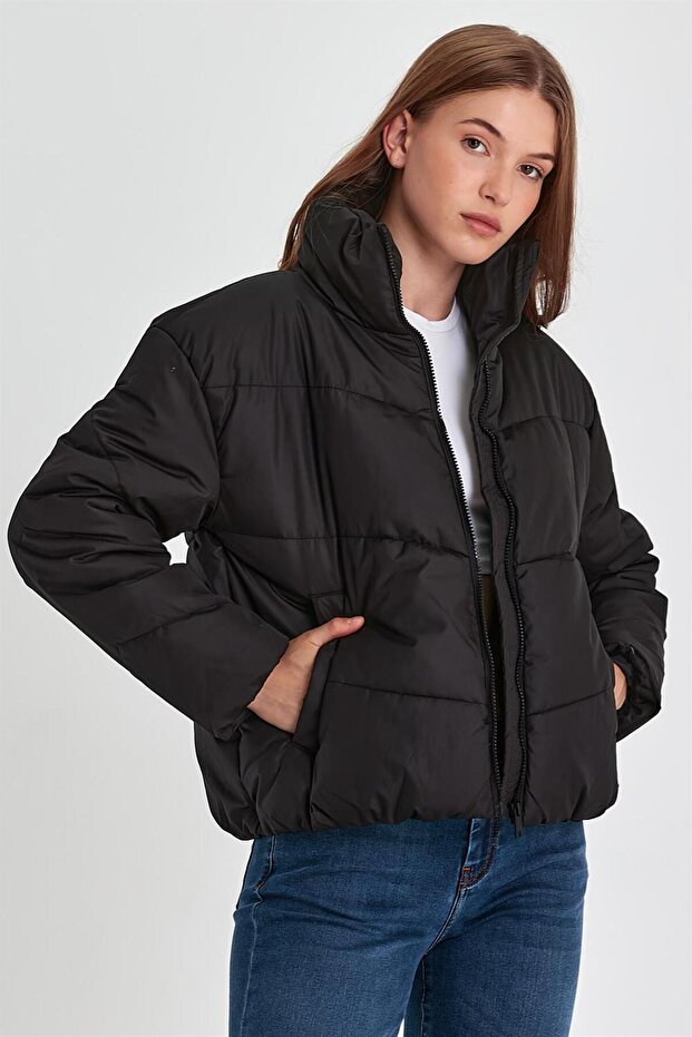 Lucia Şişme Mont - Siyah - 7