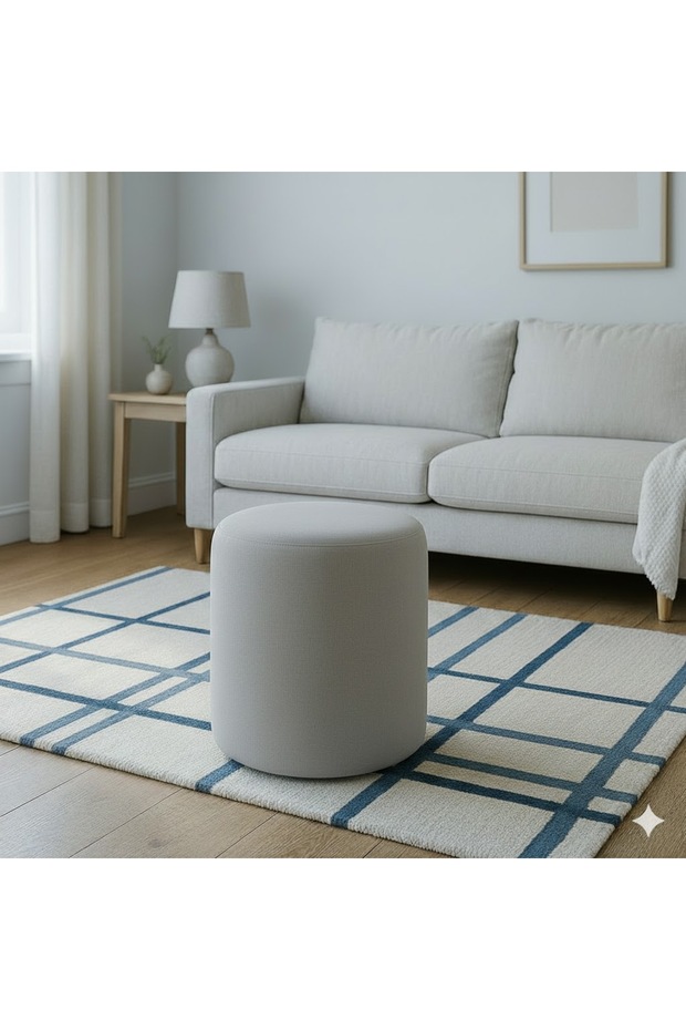 Corn Mini Yuvarlak Puf / Çap 33 Cm H:45 Cm - 3