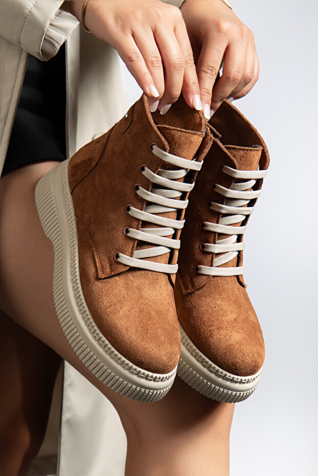 Női 002 Stoned ortopéd talpú, fűzős és cipzáras női csizmák és csizmák - 6