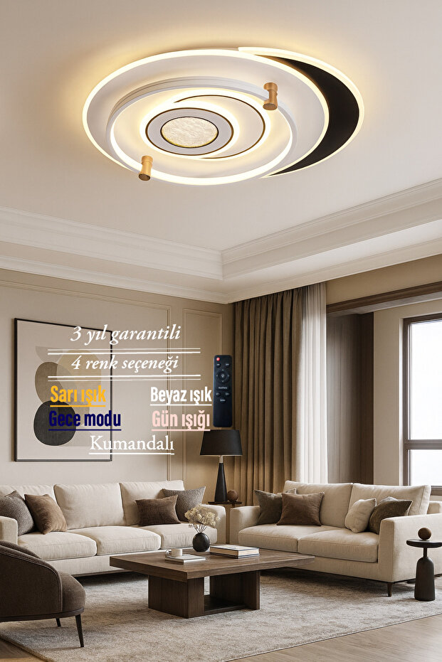 Lucent Modern Halkalı Plafonyer Avize - 3