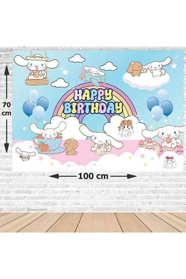 Kuromi Cinnamoroll Birthday Banner 70*100 cm