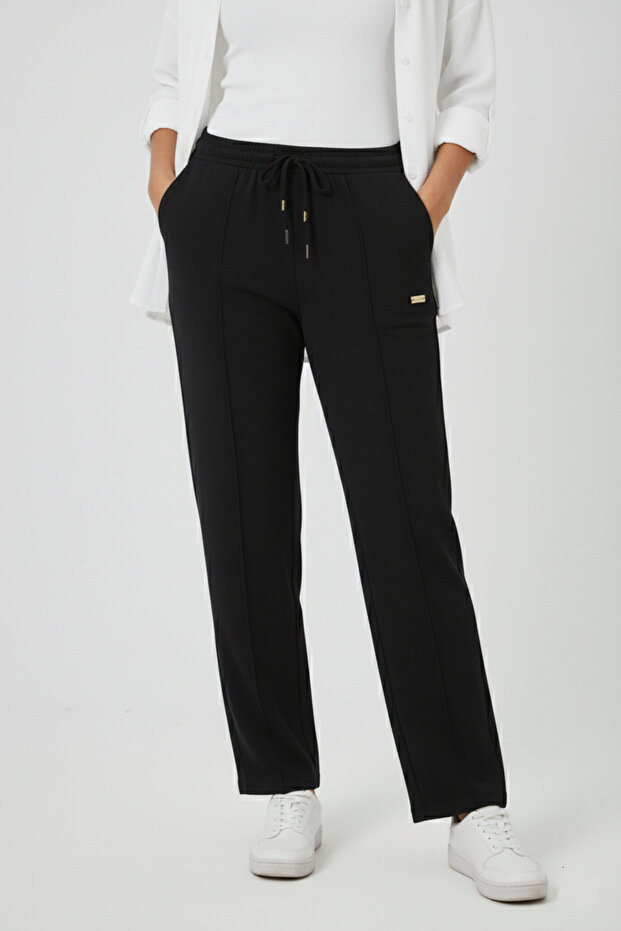 بنطلون بجيب وساق واسعة - 3