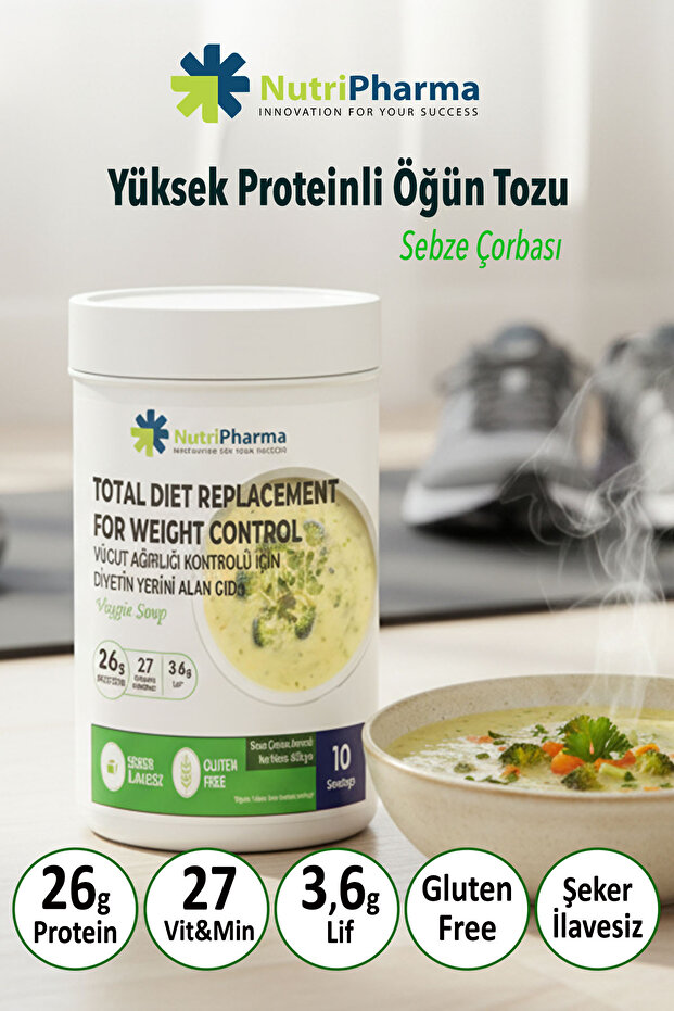 Whey Proteinli Diyet Sebze Çorbası – Yüksek Proteinli Form Çorba Öğün Tozu, 600g - 2