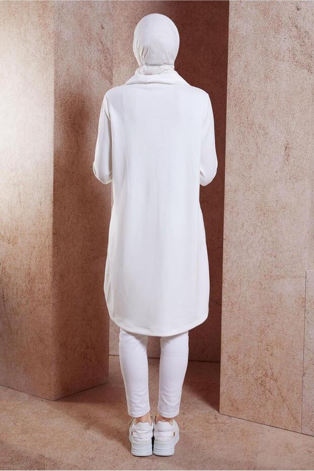 TAŞ DETAYLI EŞOFMAN TUNİK 44451 - 3