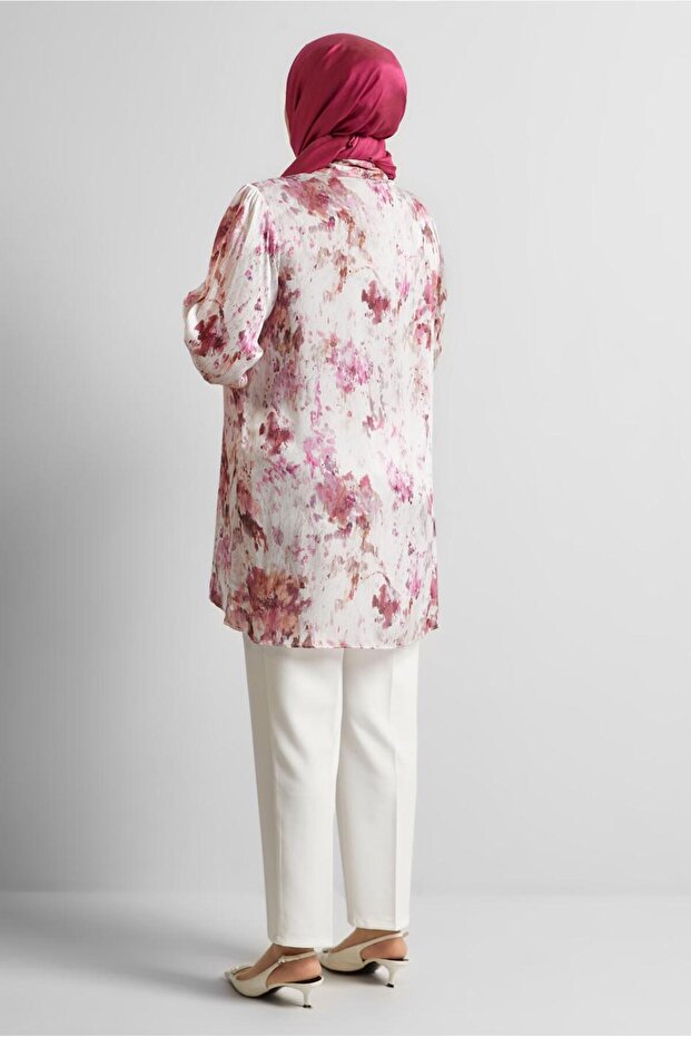 Patterned Satin Tunic 20708 - 4