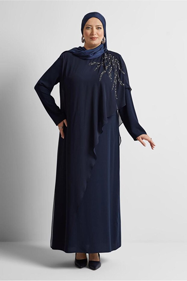 فستان حجم كبير مع حجر الراين 20562