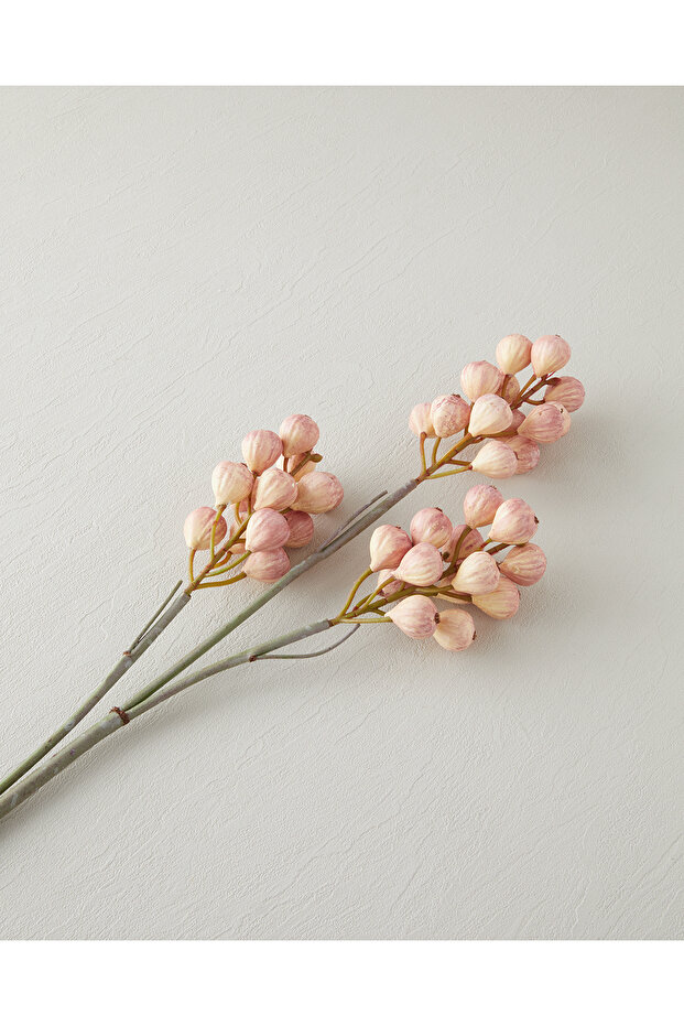 Fig branch Tek Dal Yapay Çiçek 82 cm Pembe - 2