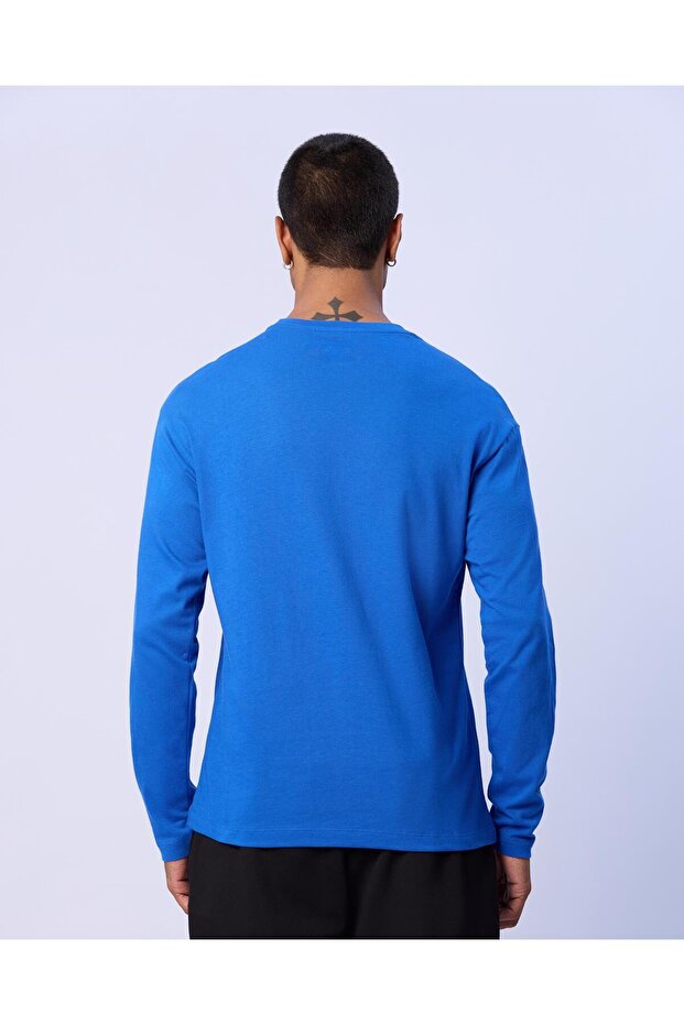 Axel Erkek Mavi Regular Fit Uzun Kollu Tişört - 3