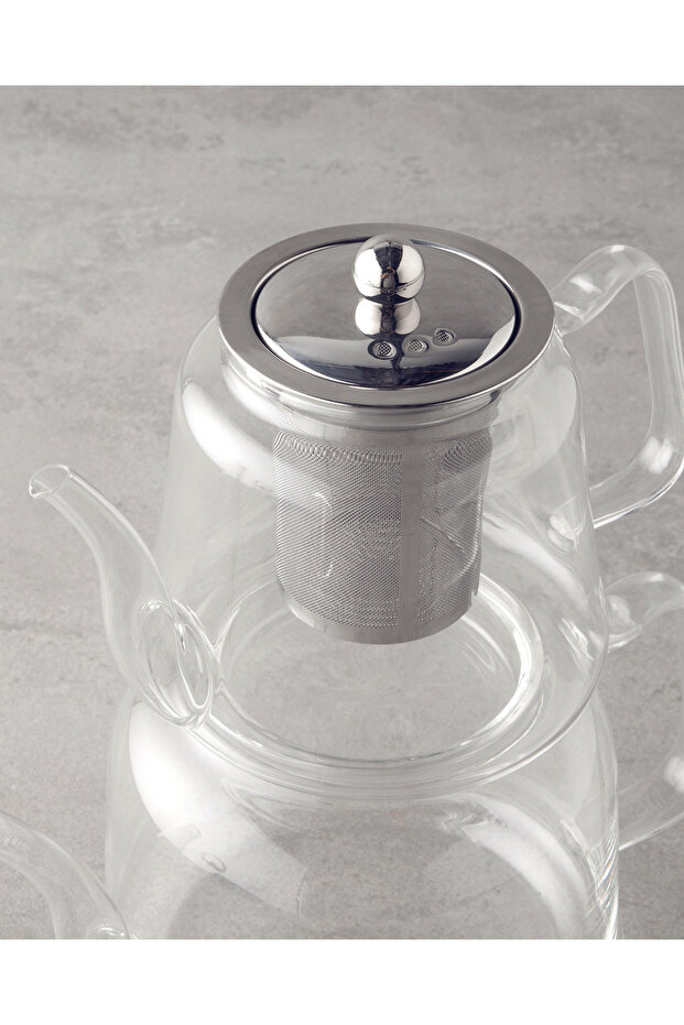600-1200 ml Transparent Odin Borosilicate Glass Teapot - 3