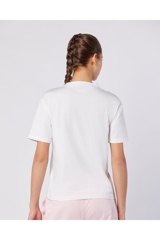 Jendyna Kadın Beyaz Regular Tişört - 5