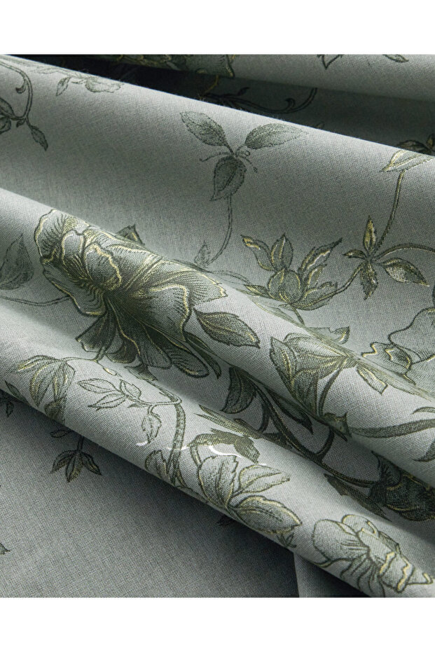 Rosy Glow Pamuk Tek Kişilik Nevresim Takımı 160x220 cm Yeşil - 6