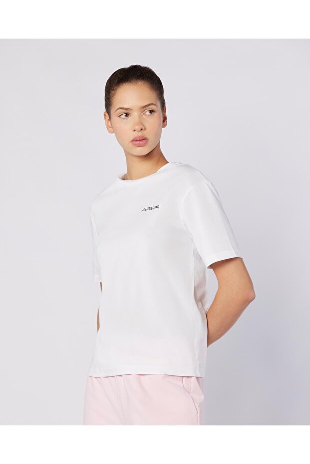 Jendyna Kadın Beyaz Regular Tişört - 2