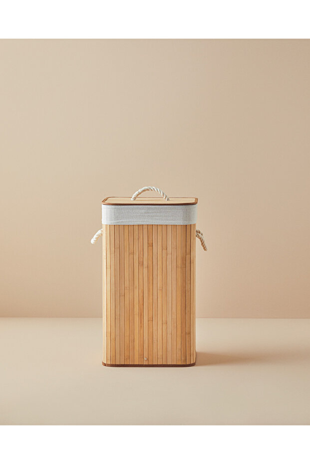 Fancy Katlanabilir Çamaşır Sepeti Bej - 1