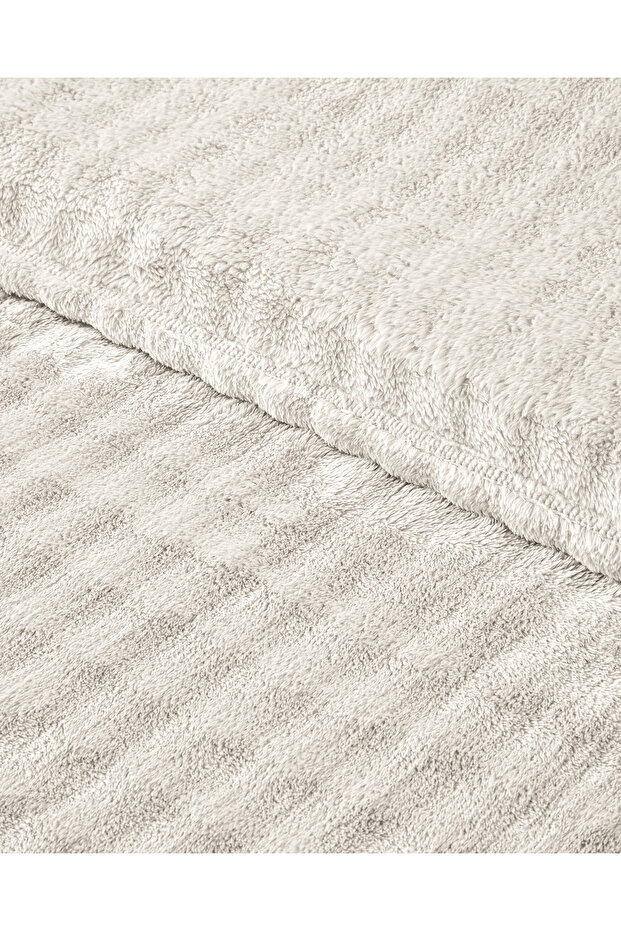 Glance Bubble Supersoft Tek Kişilik Battaniye Krem - 3