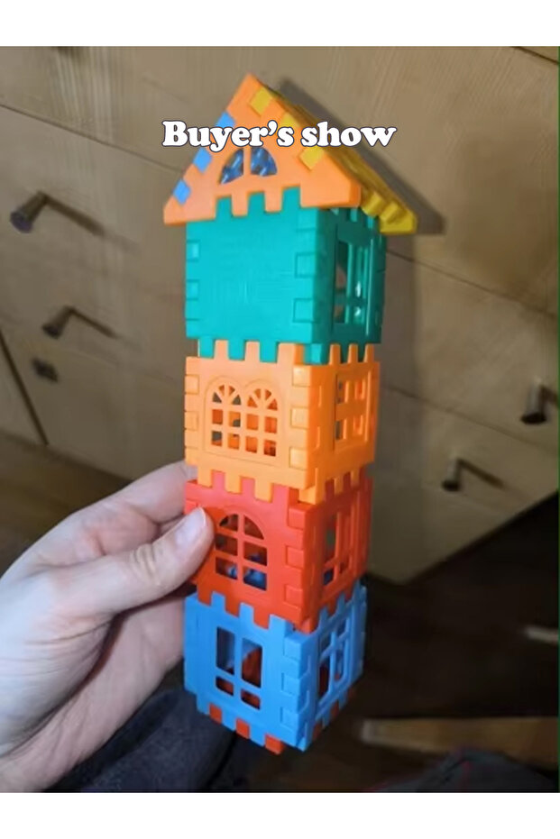 72pcs Children Building Houses, Building Blocks, Assembling Toys, Puzzle, Large Particle Blocks, Wal - 3