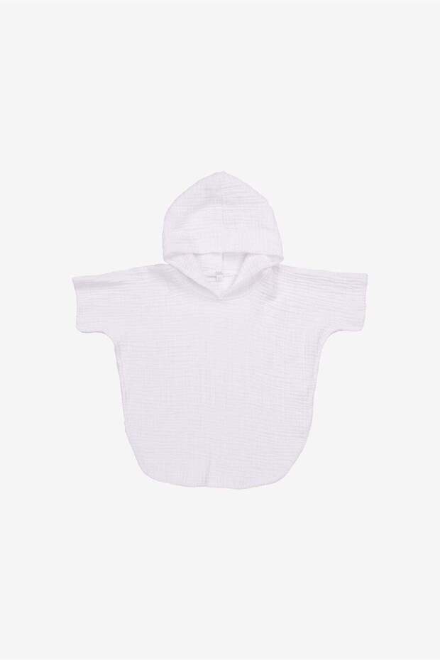 Cocoon Cotton Muslin Children's Beach Poncho White