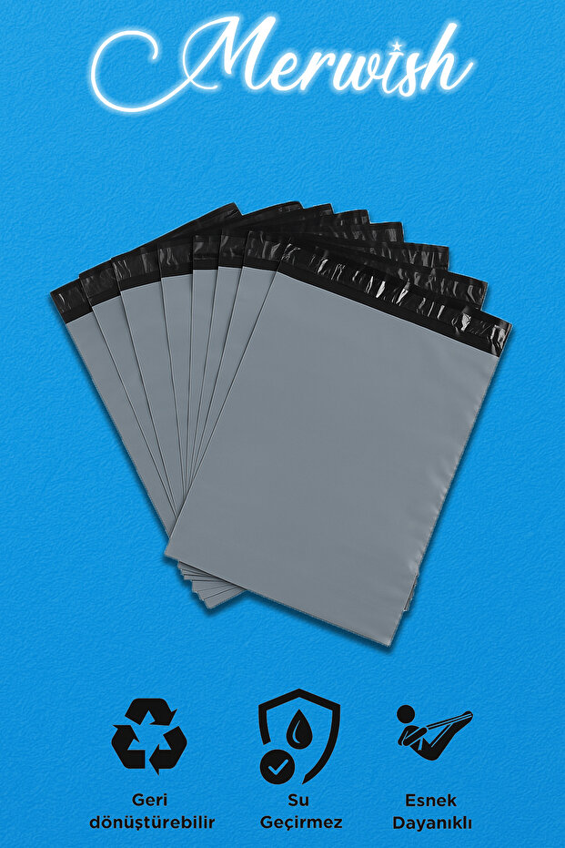 Cepli Gri Kargo Poşeti 30x38 5 Cm 100 Adet - 3