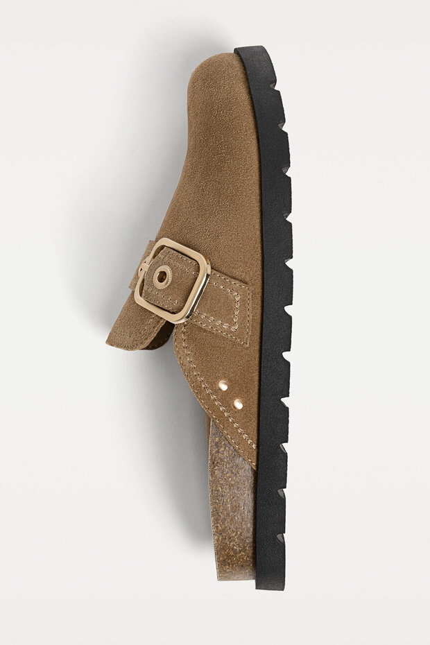 Tokalı kalın süet sabo - 7