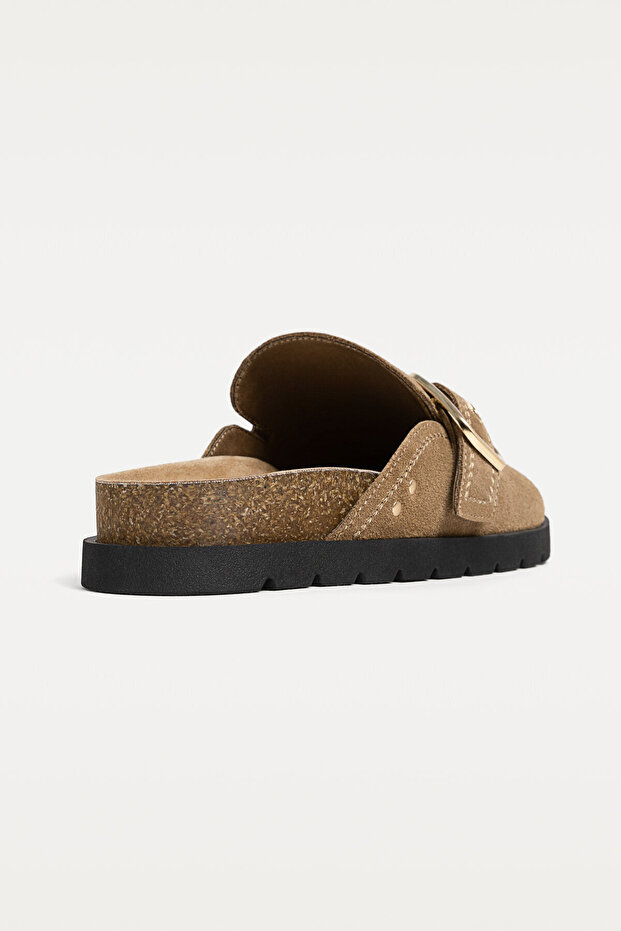 Tokalı kalın süet sabo - 5