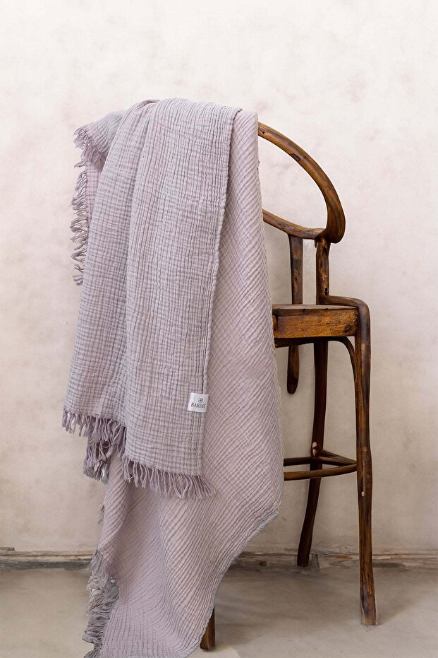 Cocoon 4 Layer Muslin Sofa Throw, Blanket Lilac