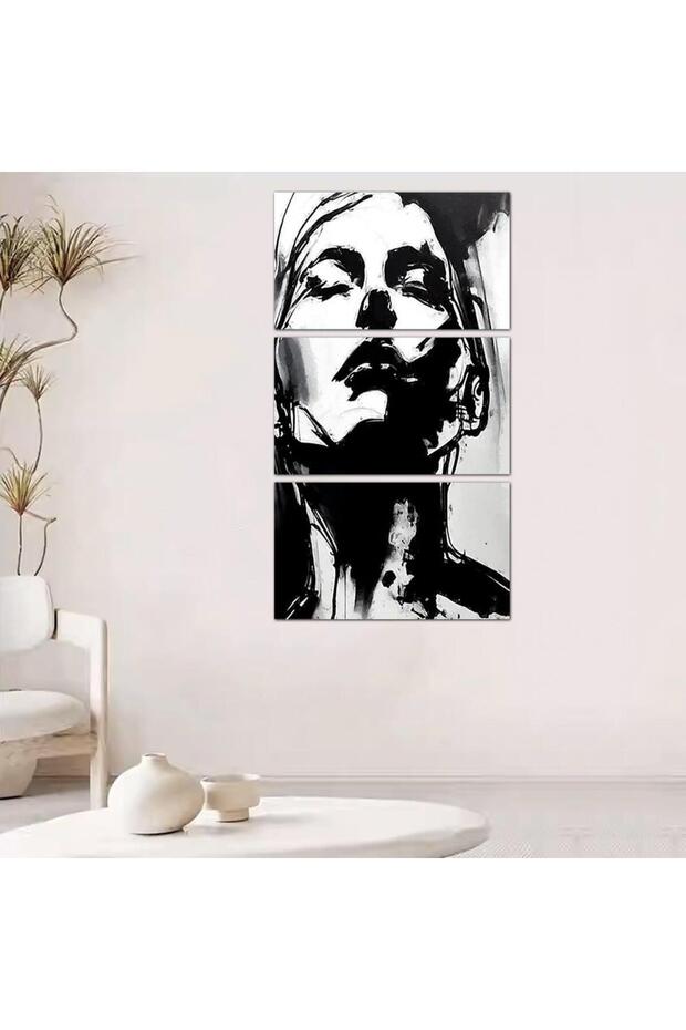 لوحه جداريه مودرن رسمة إمرأه - 24067 - مقسمه ثلاثة قطع