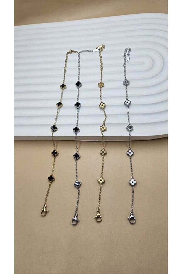 Marka model çelik bileklik 7 mm ,17+5 cm - 3