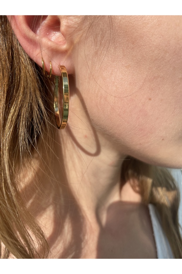 Basic Gold Çelik Halka Lüpe - 2