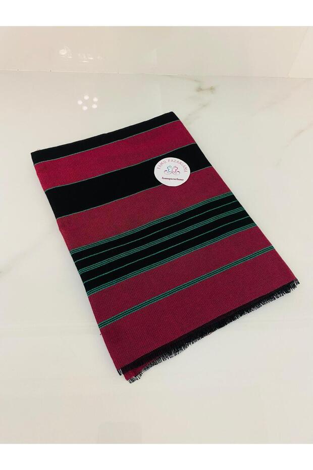 Local Peştemal Red, Black & Green Striped