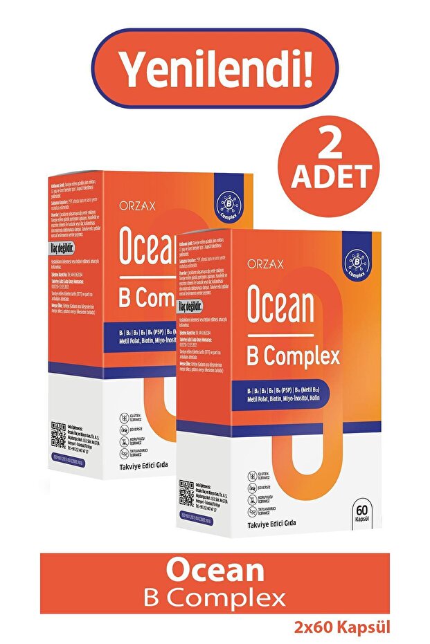 Ocean B Complex 60 Kapsül 2 Adet - 1