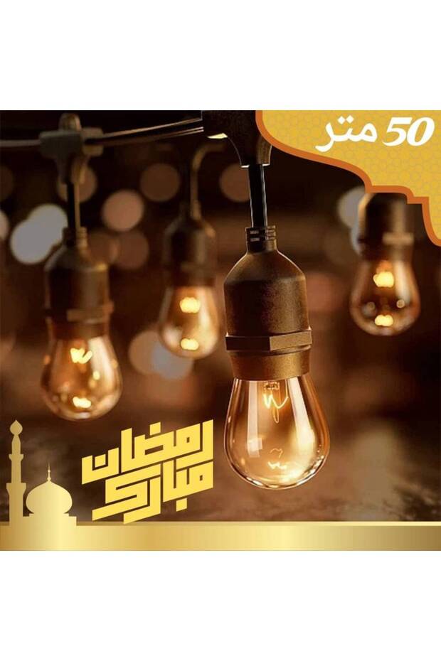 عقود لمبات 50 متر مع 50 قواعد لمبات مقاوم للعوامل الجوية