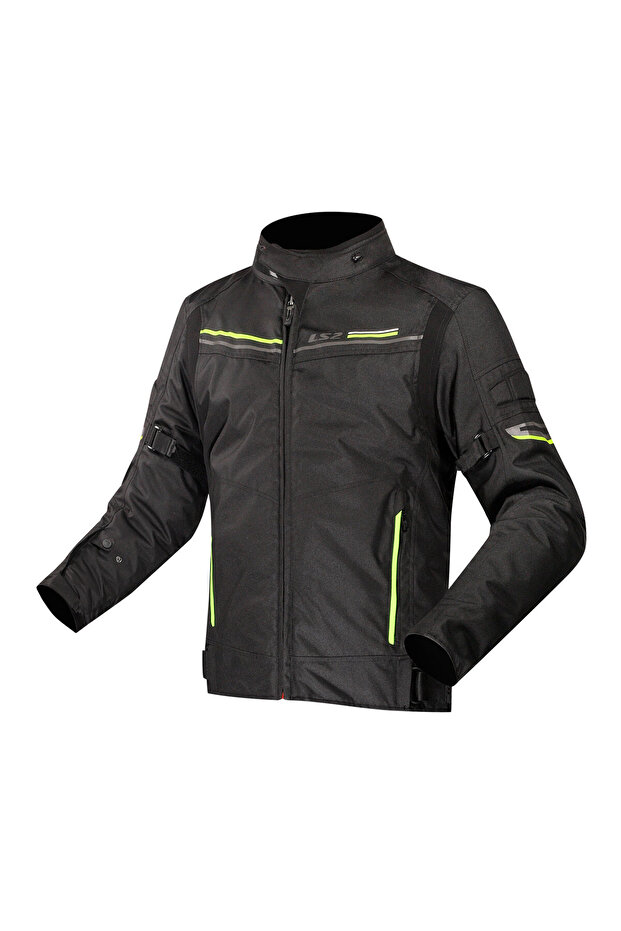 Shadow 4 Seasons Motorcycle Jacket Black-Neon Yellow