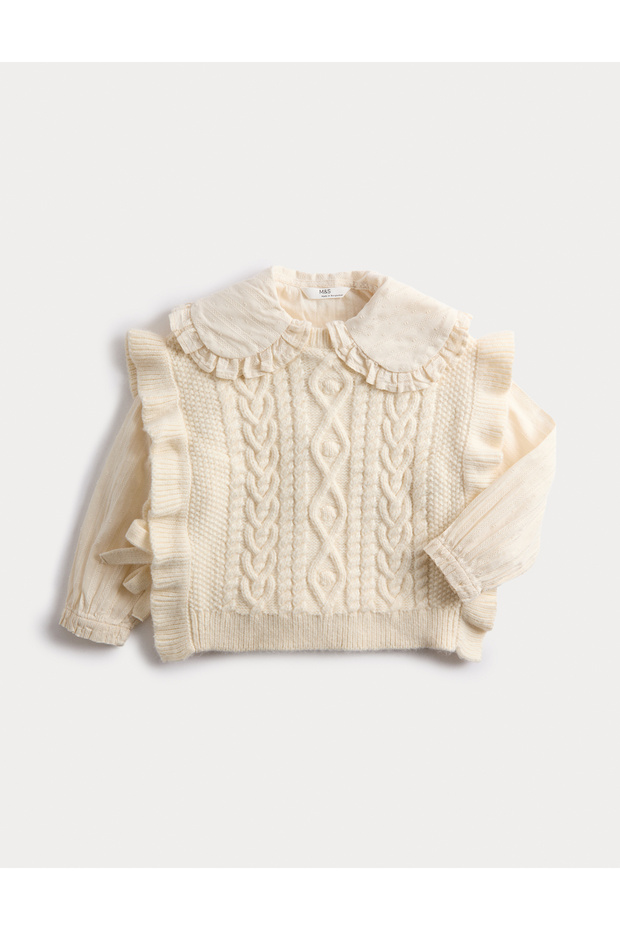 2'li Örgü Süveter ve Gömlek Takımı (2-8 Yaş) - 1