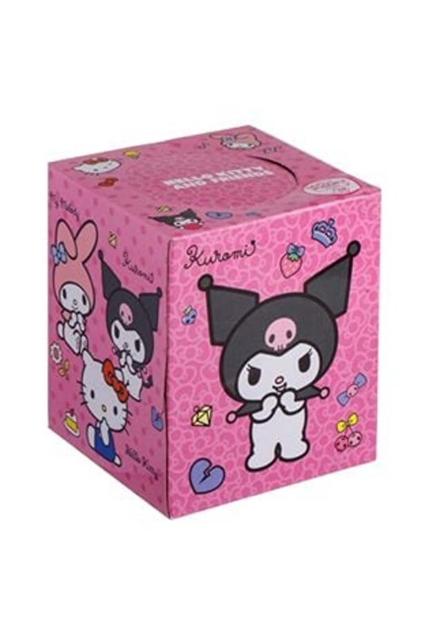 Tissues with 2 Layers in Cube Box with Design - 100 pcs - 1