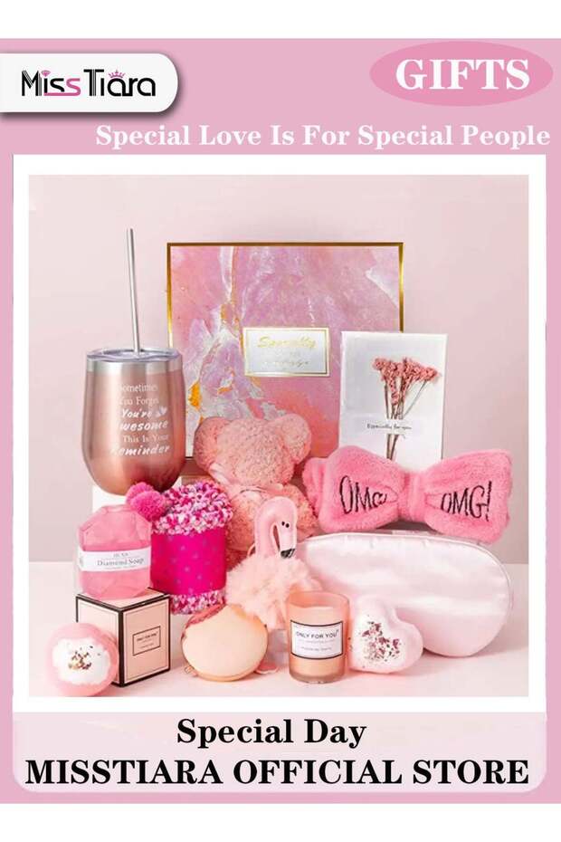 Mother's Day ,Gift Basket for Women - Birthday Gift Box, Get Well Soon Gift Set Contains 13 Inspirational Gifts, Relaxing Spa Treatment Package for Women, Bestie Friendship, Female Friend Gi