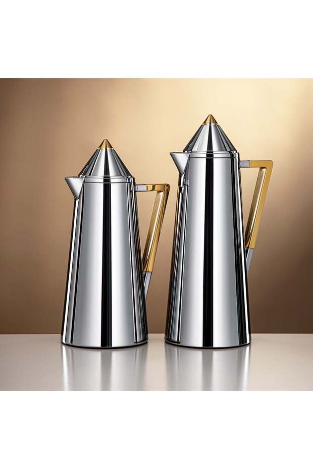 Almarjan Vacuum flask 0.7 L + 1.0 L Silver & gold (FG 818-070/100 C/G)