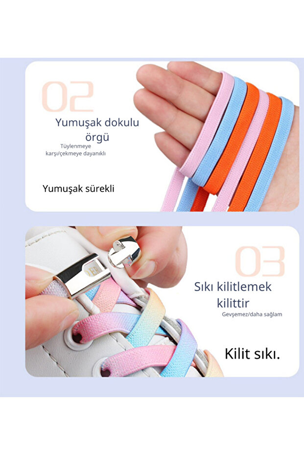 Elastic Shoelaces with Metal Buckle – Easy to Put on & Take Off, Flexible Comfortable Shoelaces (1 Pair) - 7