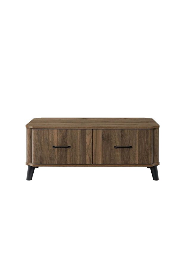 Basel Coffee Table with 2 Drawers - Columbia Walnut, Engineered Wood, Living Room Furniture