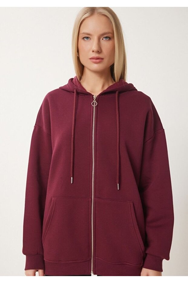 Oversize Kapşonlu Hırka - 5